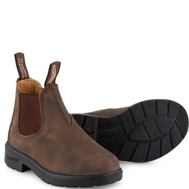 BLUNDSTONE KIDS CHELSEA ANKLE BOOT - RUSTIC BROWN